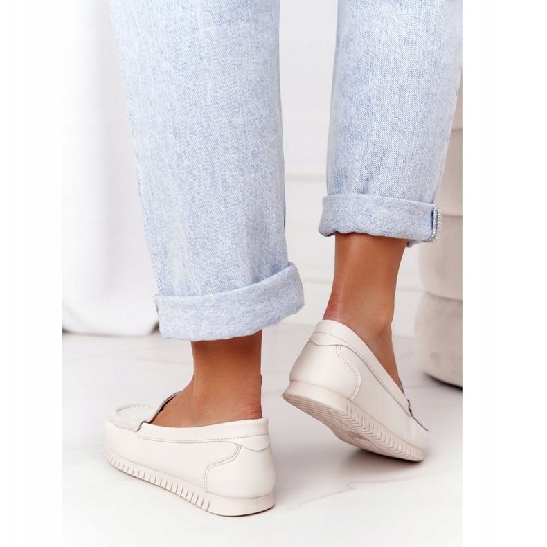 Naisten nahkakengät S.Barski 97630 Ecru ekru 2