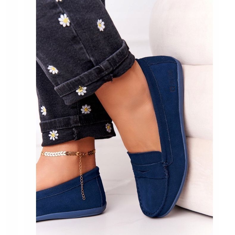 Naisten Mokkanahkakengät Big Star HH274663 Navy Blue tummansininen 2