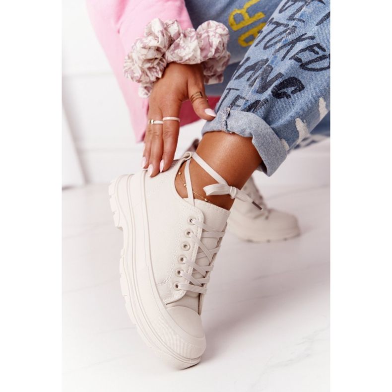 Naisten lenkkarit Beige Matka -aika suurilla pohjilla 1