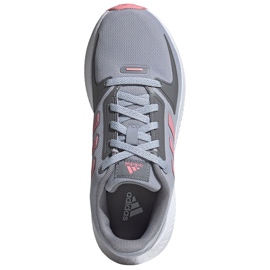 Adidas Runfalcon 2.0 K lasten kengät harmaa-vaaleanpunainen FY9497 1