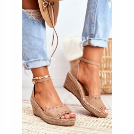EVE Naisten sandaalit Wedge Espadrilles Beige 9SD98- 0953 Jousimies 1