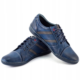 Polbut Miesten vapaa -ajan kengät R3 Perforation Navy Blue tummansininen 3