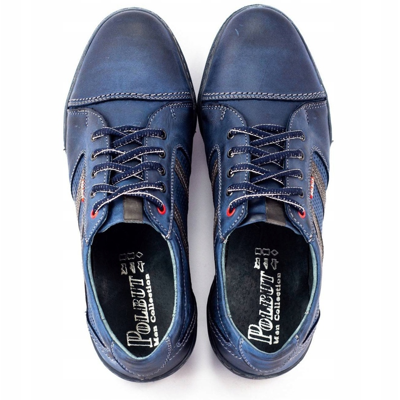 Polbut Miesten vapaa -ajan kengät R3 Perforation Navy Blue tummansininen 4
