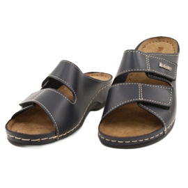 Inblu -naisten nahkatohvelit 158d106 laivastonsininen 1