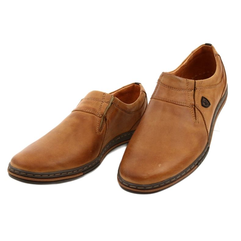 Polbut Miesten kengät nahkaa 362 inkivääriä beige keltainen 1