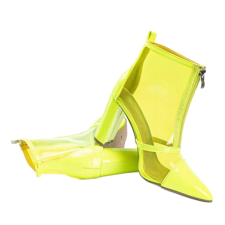 Saappaat postissa läpinäkyvällä Kiki -päällisellä keltainen 1