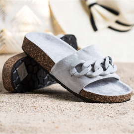 SHELOVET Muodikkaat tossut koristeella harmaa 1