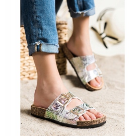 SHELOVET Tossut Holo -tehosteella hopea harmaa monivärinen 2