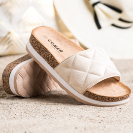 Comer Mukavat tossut alustalla beige 1