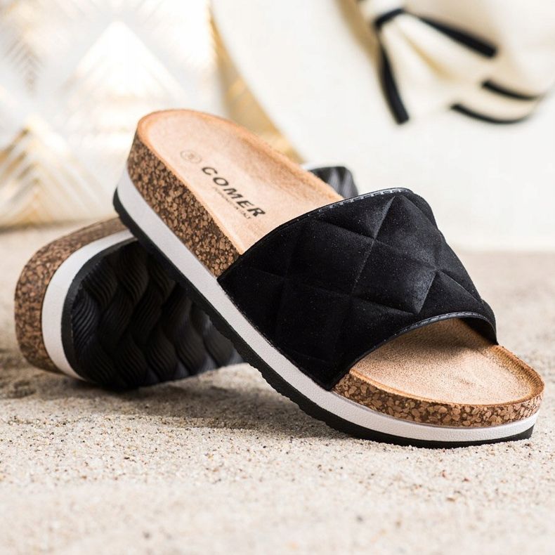 Comer Mukavat tossut alustalla musta 1