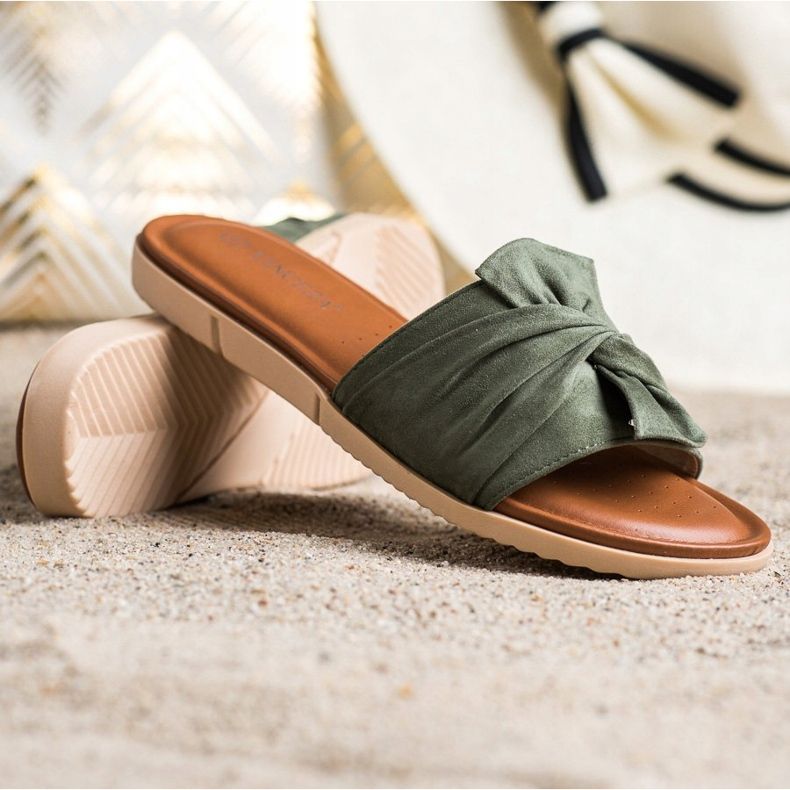 VINCEZA mokkanahkatossut vihreä 1