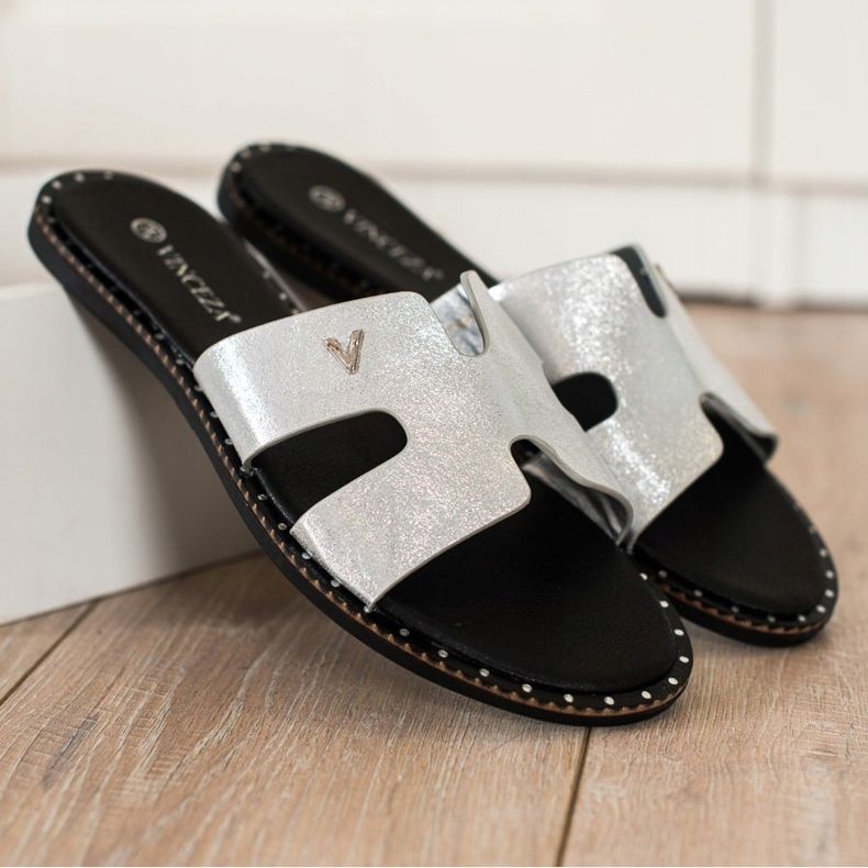 Hohtavat VINCEZA -tossut hopea 1