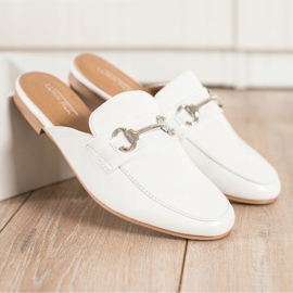 SHELOVET Tyylikkäät tossut koristeella valkoinen 2