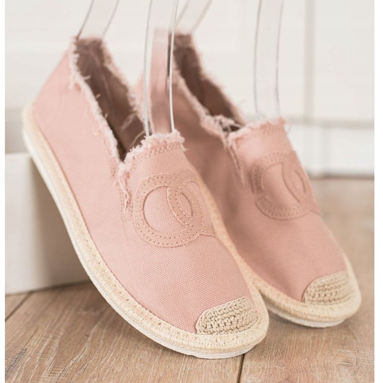 SHELOVET Tekstiiliset espadrillit vaaleanpunainen 1