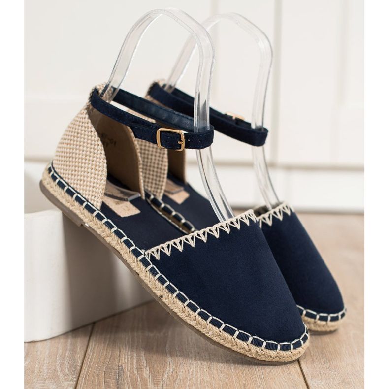 Goodin Navy Espadrilles mokka beige laivastonsininen sininen 1