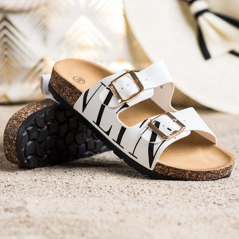 SHELOVET Mukavat Eco -nahkatossut valkoinen 1