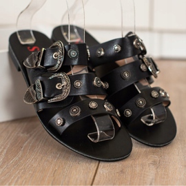 Seastar Tyylikkäät tossut soljilla musta 1