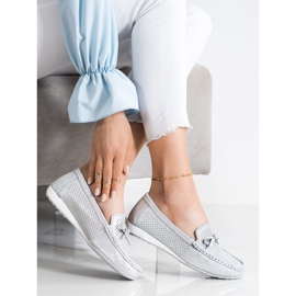 Goodin Nahkakengät, joissa on rusetti hopea harmaa 1