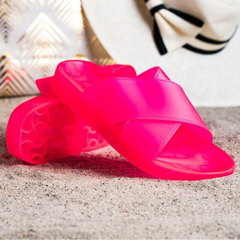 SHELOVET Muodikkaat kumitossut vaaleanpunainen 1