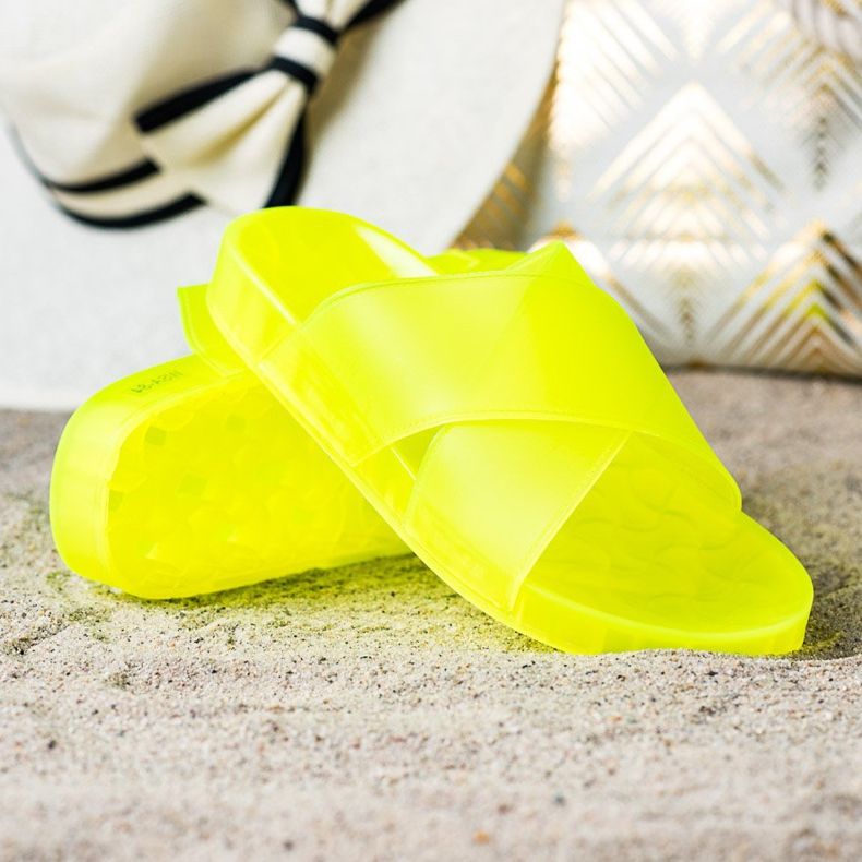 SHELOVET Muodikkaat kumitossut keltainen 1