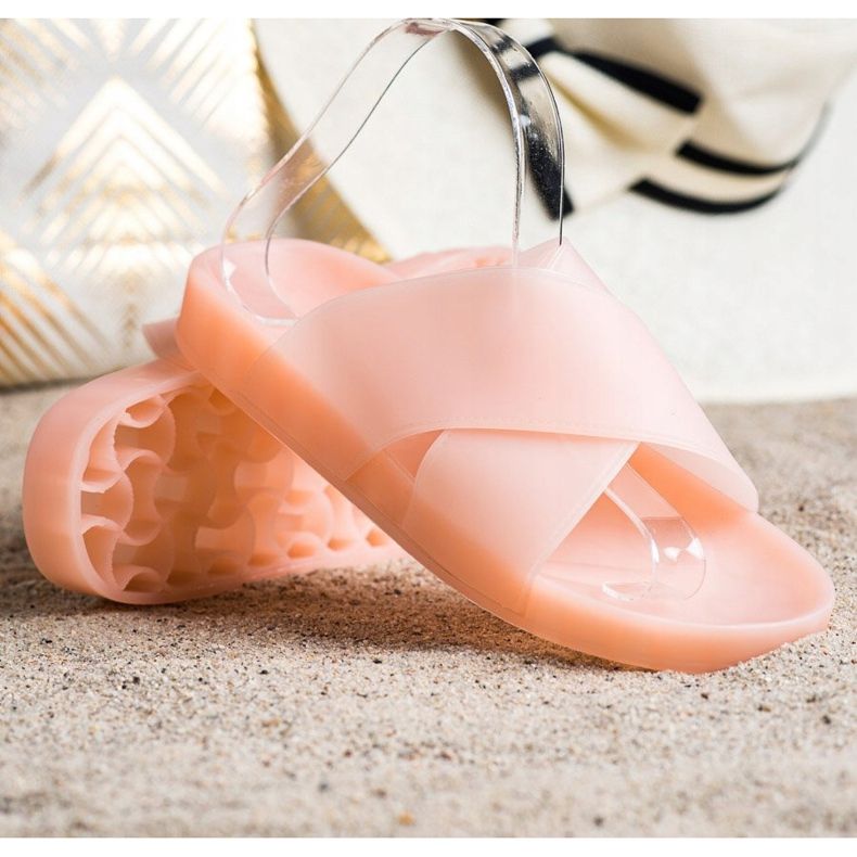 SHELOVET Muodikkaat kumitossut vaaleanpunainen 1