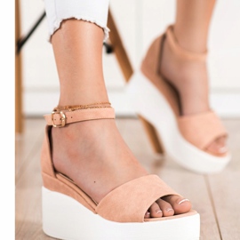 Comer Kevyet sandaalit alustalla beige 2