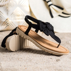 SHELOVET Varvastossut, joissa on rusetti musta 1