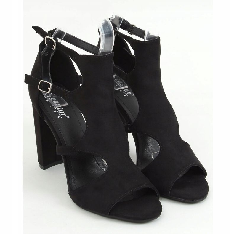 Mustat korkeakorkoiset sandaalit NS111P Musta 1