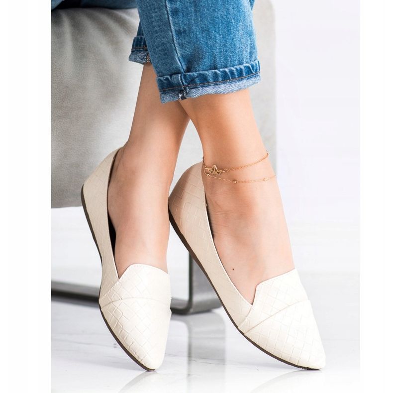 Seastar Muodikkaat ballerinat, joissa on Eco -nahkaa beige 1