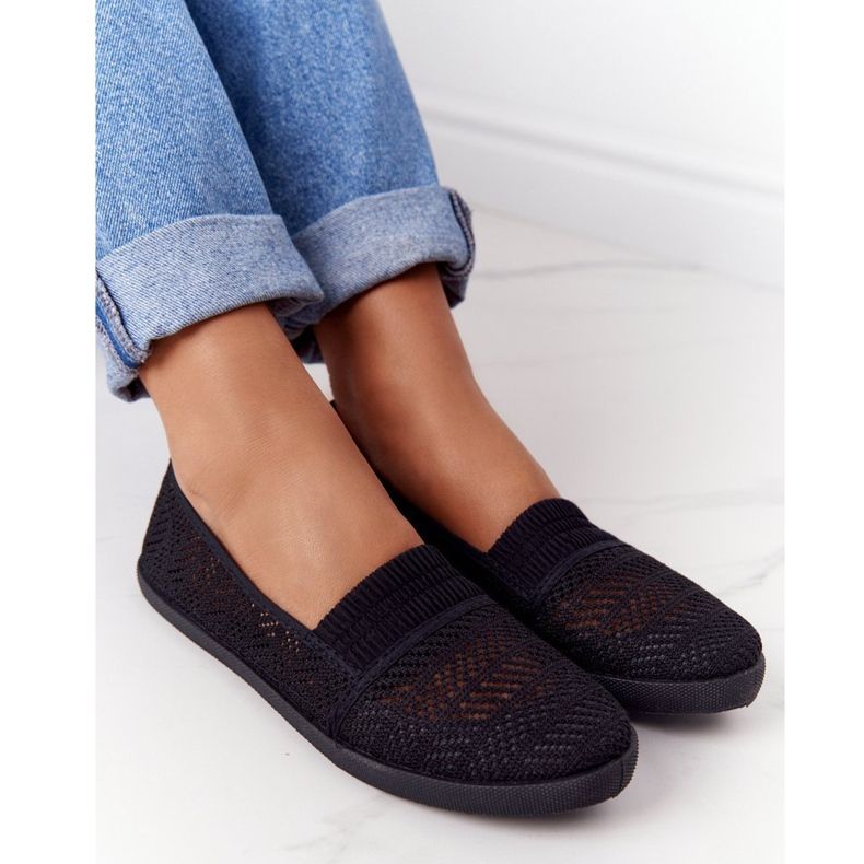 Openwork Slip-On Black Chillout Tennarit musta 1