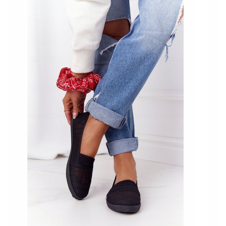 Openwork Slip-On Black Chillout Tennarit musta 2