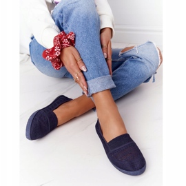 Openwork Slip-On Tennarit Navy Blue Chillout tummansininen 1