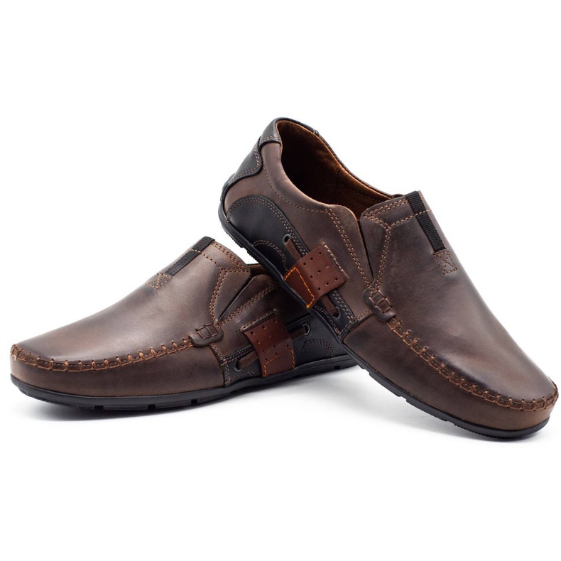 Mario Pala Miesten nahka -mokkasiinit 834 ruskea 4