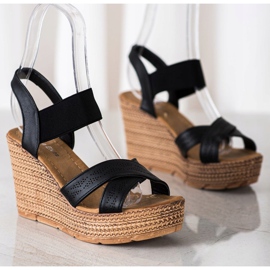 Sea Elves Slip-on kevyet sandaalit musta 2