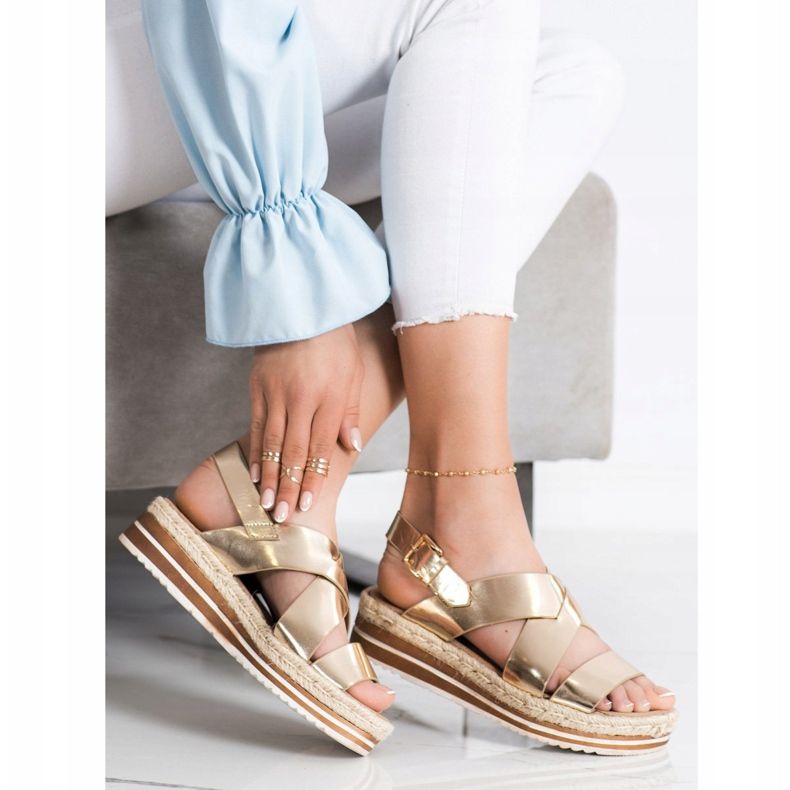 Corina Kultaiset Espadrilles -sandaalit kultainen 1