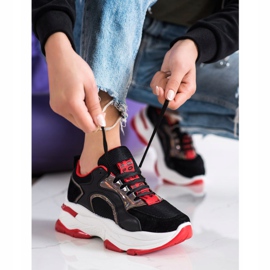 Tennarit FASHION -alustalla musta punainen 2