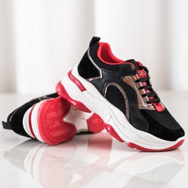 Tennarit FASHION -alustalla musta punainen 1