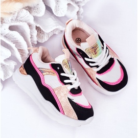 Lasten urheilukengät Tennarit Neon Pink Game Time valkoinen musta vaaleanpunainen 1