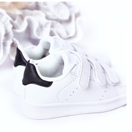 FR1 Lasten urheilukengät, joissa tarranauha, mustavalkoinen Fifi 1