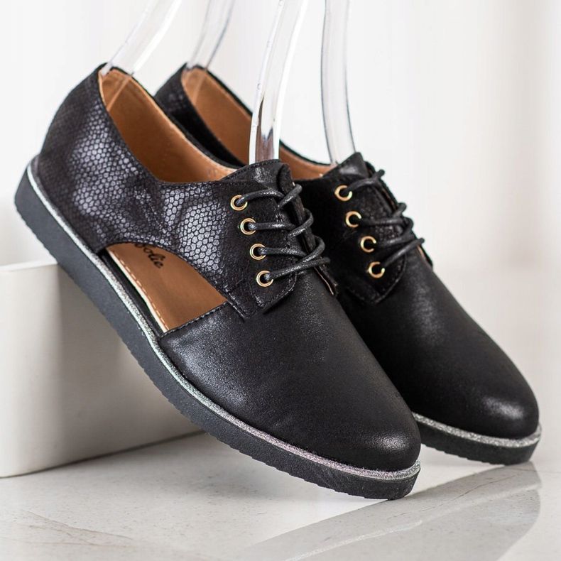 Forever Folie Muodikkaat kengät, joissa on leikkaus musta 2