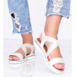 Beige sandaalit paksulla Irony -pohjalla 1