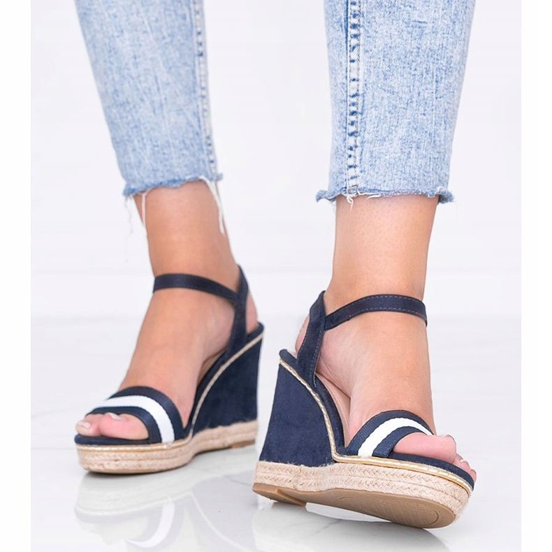 Mona -kiilassa mustat espadrillit tummansininen 1