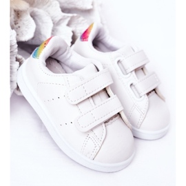 Lasten lenkkarit White-Rainbow Velcro Cute Girl valkoinen 2