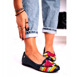 Maciejka-nahkabaleriinit, joissa on hapsut, tummansininen 04016-17 laivastonsininen monivärinen 1