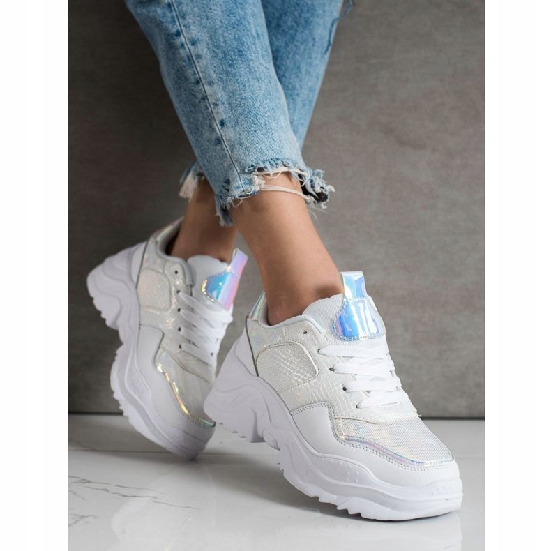 Weide Eco Leather Snake Print Tennarit valkoinen 1