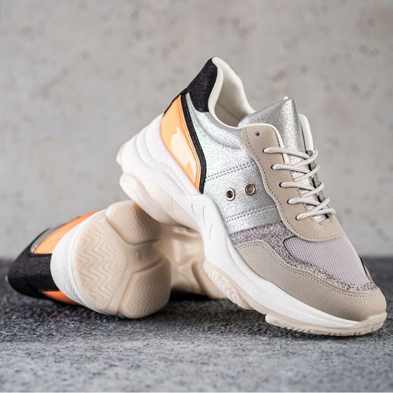 SHELOVET Mukavat muodikkaat lenkkarit hopea monivärinen 1