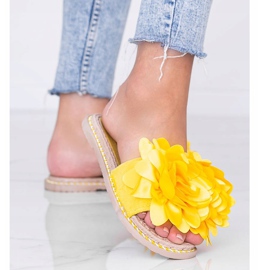 Keltaiset naisten varvastossut keltainen 1