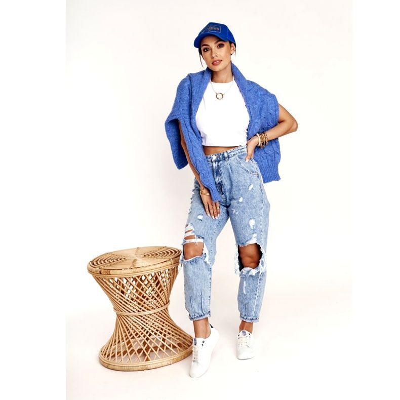 Naisten nahkakengät Big Star BB274211 Valkoinen ja laivastonsininen 1