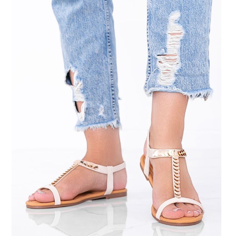 Beige naisten sandaalit Emmieltä 1