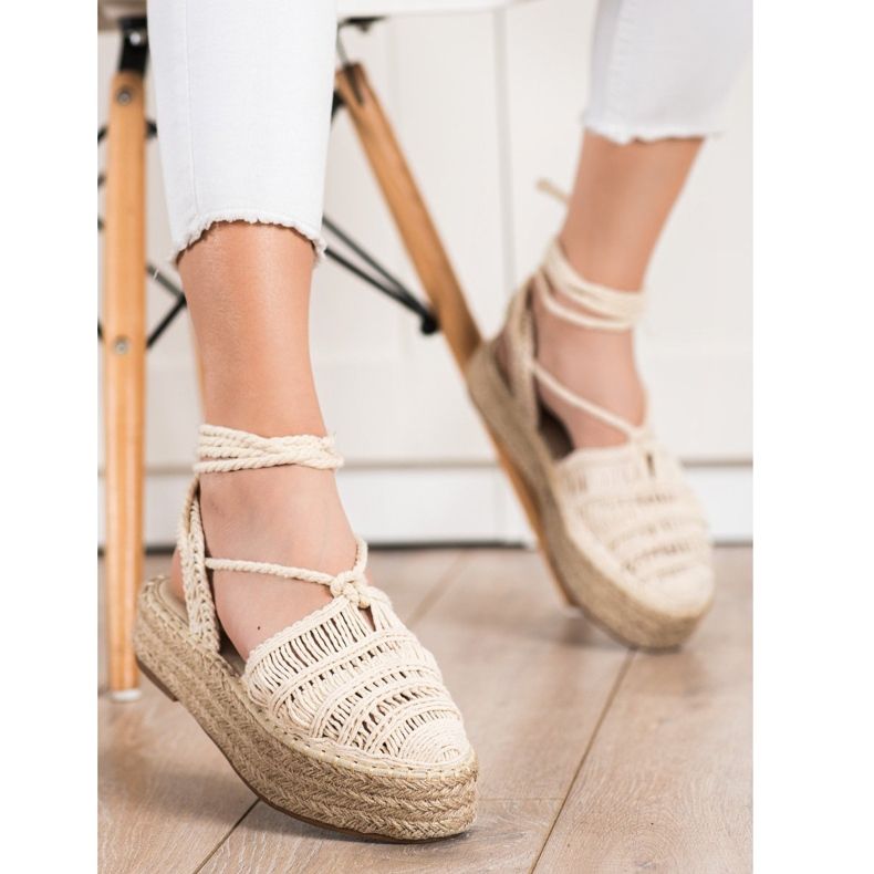 Small Swan Sidotut Espadrilles -sandaalit beige 1